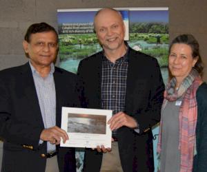 (Pictured from L-R:  Jeet Radia, McWane, Vic Modic, Amerex and Beth Stewart, Cahaba River Society)