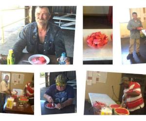 L'équipe de Tyler Pipe combat la chaleur avec du melon d'eau