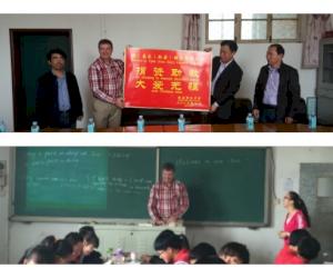 Tyler Xianxian lends a helping hand to Guozhaung Middle School